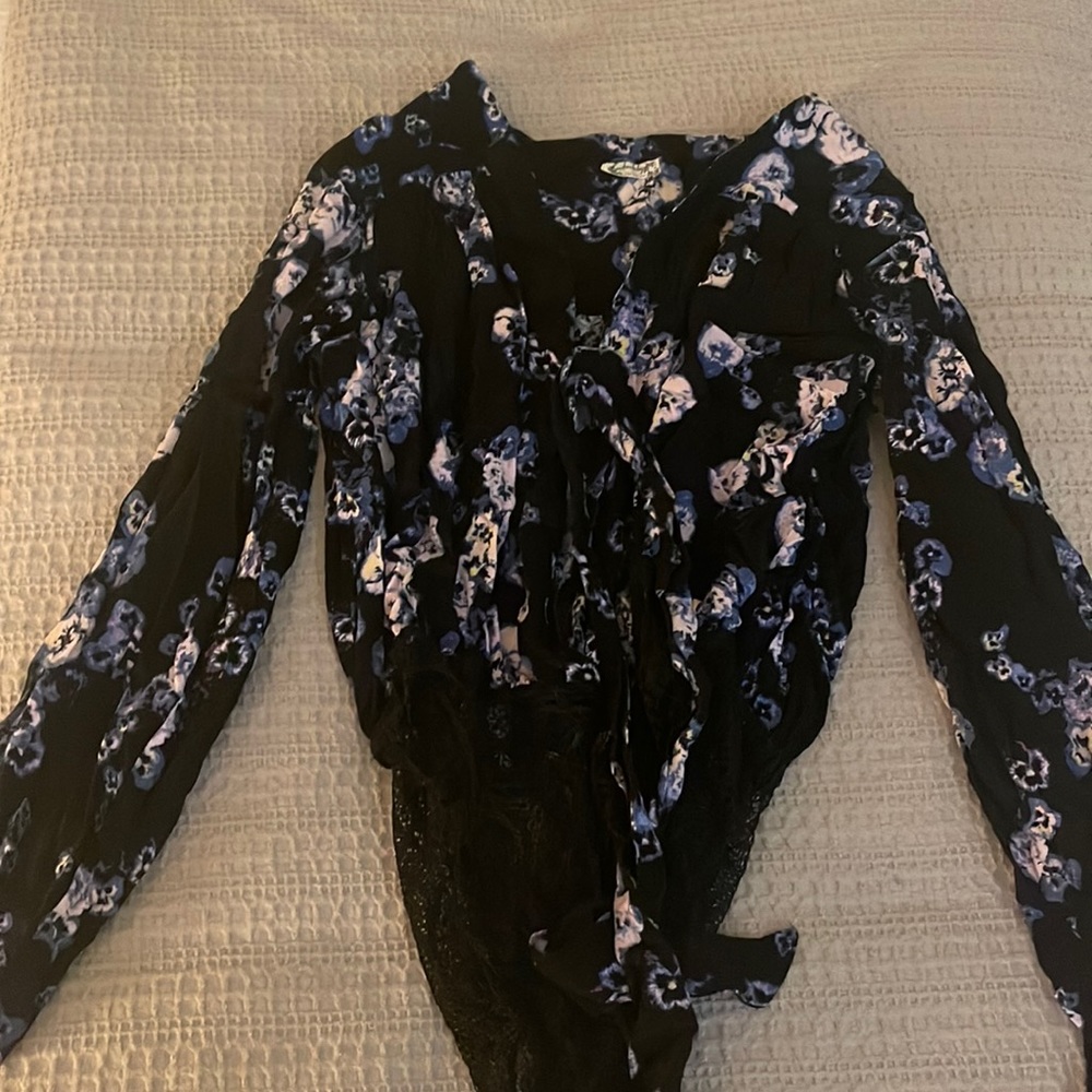 free people floral body suit
